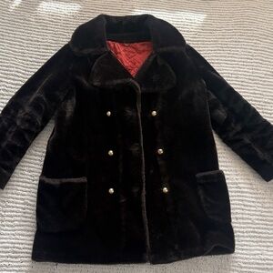 Elegant Brown Faux Fur Women's Coat